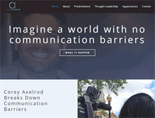 Tablet Screenshot of coreyaxelrod.com